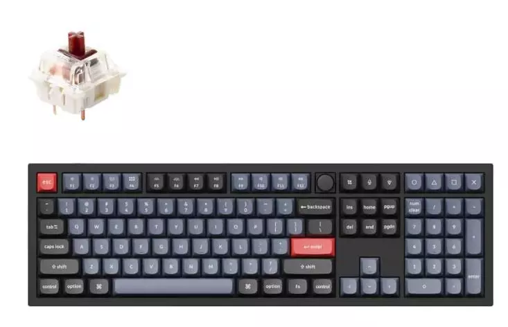 Клавиатура Keychron Q6-M3 Black Knob Brown Switch RGB Hot-Swap Gateron G pro Mechanical