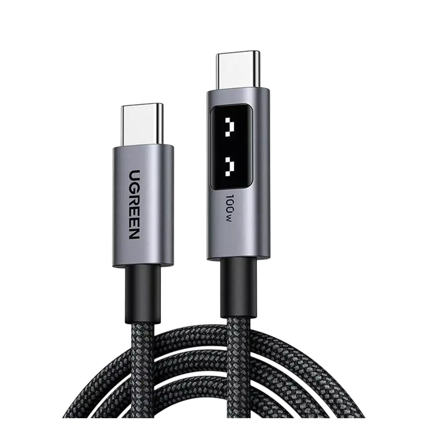 Кабель USB C - USB C, 480Mbps, 5A, QC4.0/PD3.0, 100W, 2m, Smart DigitalDisplay, L509 (35512) UGREEN