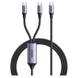 Кабель USB C - 2хUSB C, 480Mbps, 5A, QC4.0/PD3.0, 100W, 1.5m, US561 (35087) UGREEN