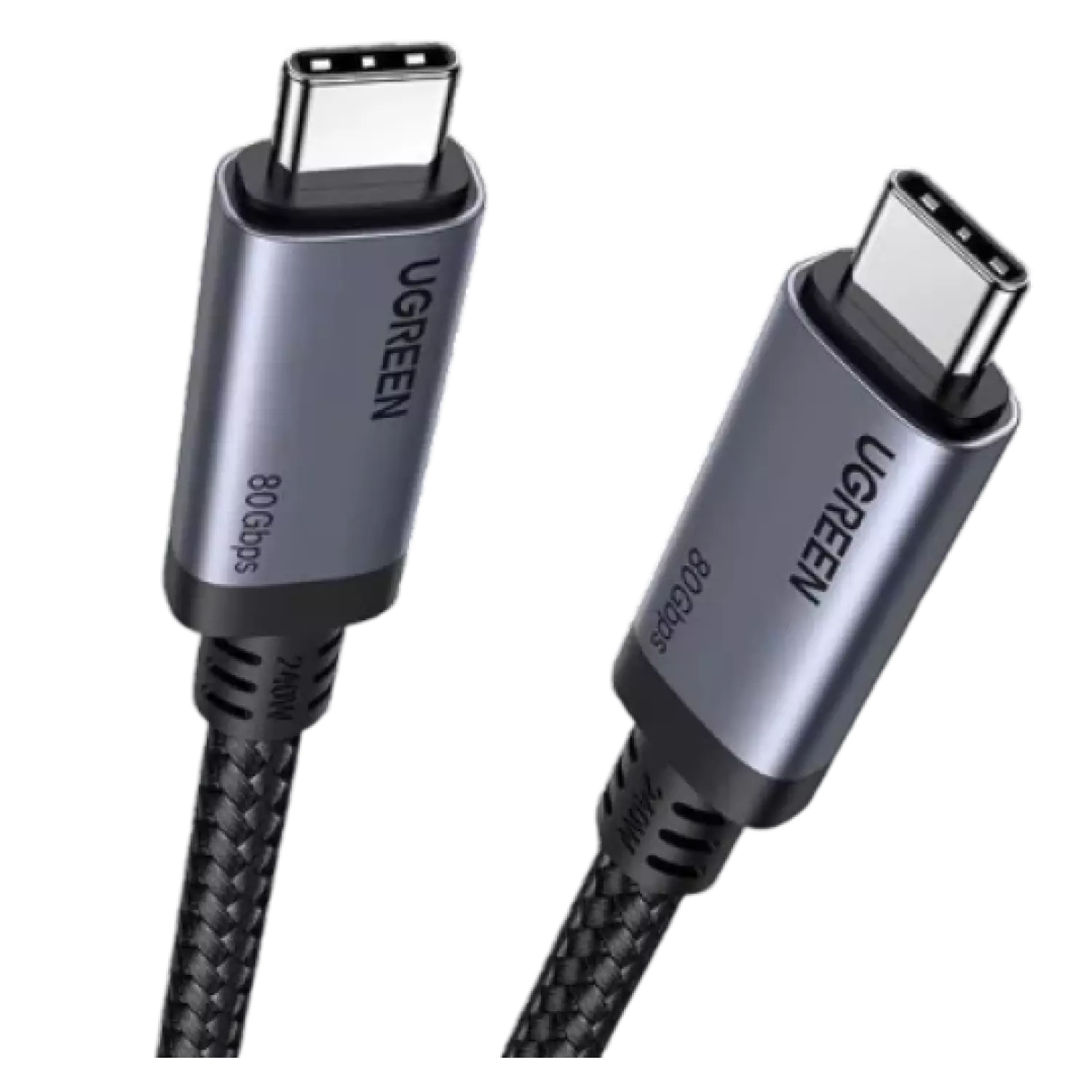 Кабель USB C - USB C, 4.0 Gen4, 80Gbps, 16K@60Hz, 5A, 240W, 1m, L706 (65383) UGREEN