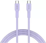 Кабель Canyon OnWire USB-C/USB-C, 60W, Color Braided 1m, Purple CND-CCAP60AB10PU