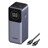 Мобильный аккумулятор Power Bank, 12000mAh, DigitalDisplay, 100W, серый, PB274 (35526B) UGREEN