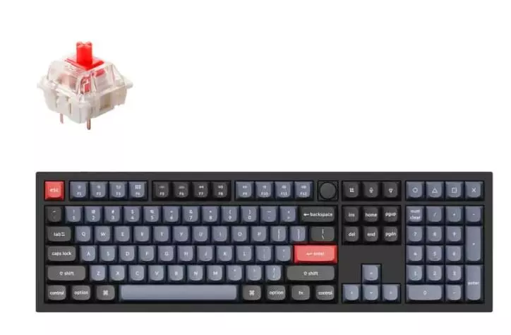 Клавиатура Keychron Q6-M1 Black Knob Red Switch RGB Hot-Swap Gateron G pro Mechanical
