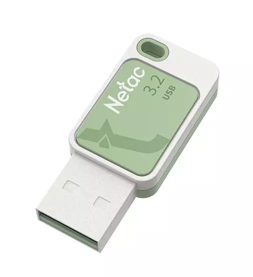 Флэш-накопитель Netac UA31 USB3.2 Flash Drive 128GB, Plastic, Green