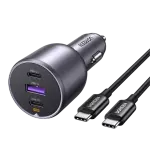 Автомобильное зарядное устройство 2C1A, QC4/PD3.0, 130W  Кабель 1м EC705 (55511) UGREEN