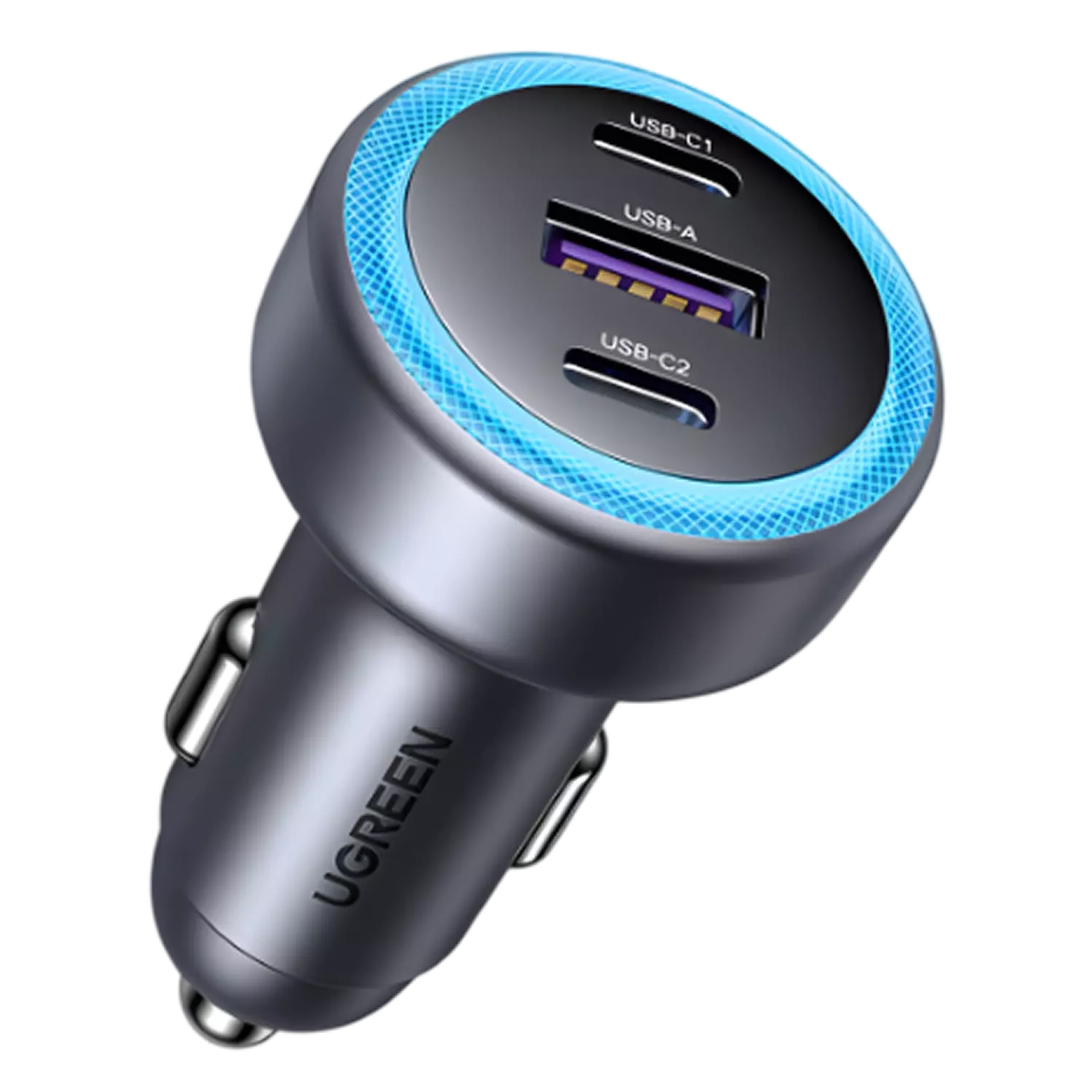 Автомобильное зарядное устройство QC3.0, PD3.0, 30W (2xUSB-CUSB-A) EC307 (45843) UGREEN