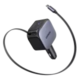 Автомобильное зарядное устройство QC3.0, PD3.0, 145W, 0.75m (2xUSB-CUSB-A) EC604 (55910B) UGREEN