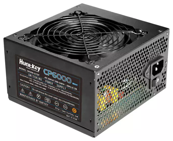 Блок питания Huntkey CP-6000, 600W, 12cm, Active PFC, 80, ATX, silent fan