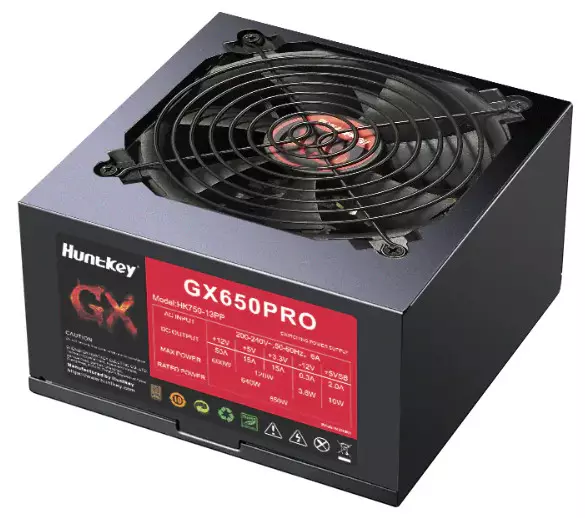 Блок питания Huntkey GX650PRO, 650W, 12cm, Active PFC, 80Bronze, ATX, silent fan