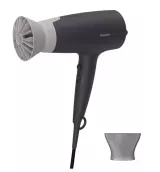 Фен полноразмерный Philips 3000 Series, Black (BHD351/10), 2100 Вт, 2 насадки, ионизация