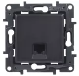 Информационная розетка одинарная Niloe Step RJ45 Кат.6e UTP Чёрный