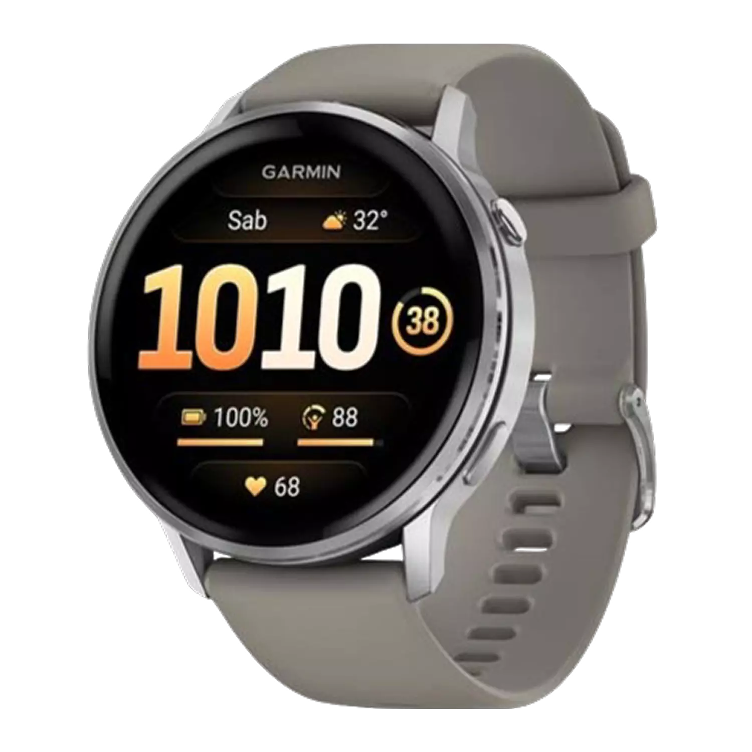 Спортивные часы Garmin VENU 4, Silver bezel with silver gray silicone band, 45mm, 010-03014-01