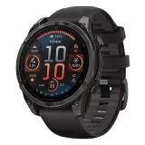 Часы с навигатором Garmin Fenix 8 47mm, AMOLED, сапфир, темный силикон