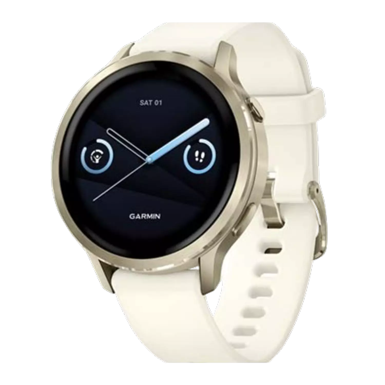 Спортивные часы Garmin VENU 4, Lunar Gold bezel with bone silicone band, 41mm, 010-03013-00