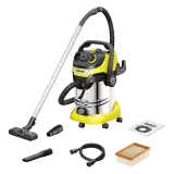 Пылесос хозяйственный Karcher WD 6 P S V-30/6/22/T , Yellow, 1.628-360.0, (встроенная розетка, 30 л, 1300 Вт)