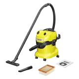 Пылесос хозяйственный Karcher WD 4 V-20/5/22, Yellow, 1.628-209.0, (20 л, 1000 Вт)