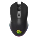 Мышка игровая Gembird, 6-button rechargeable wireless RGB  "Firebolt", black MUSGW-6BL-02