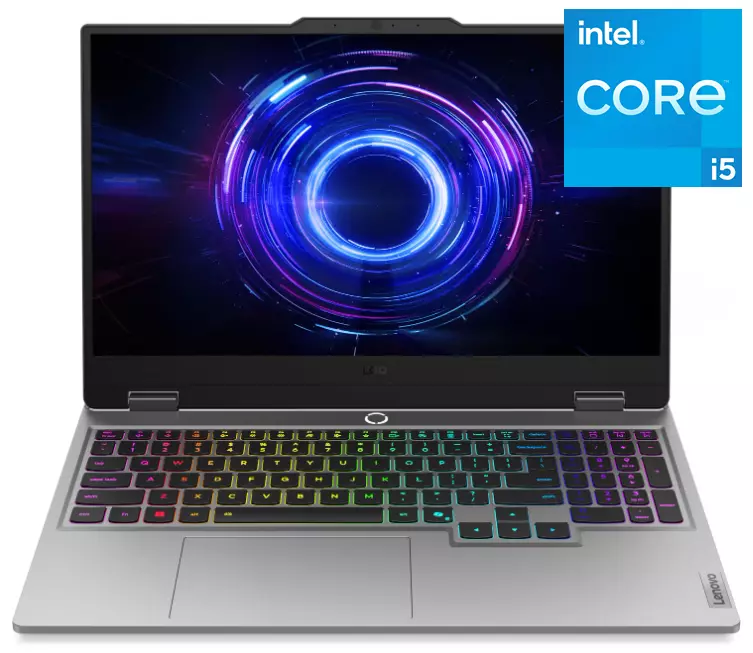 Ноутбук Lenovo LOQ 15IRX10 15,6" FHD IPS 144Hz Intel® Core™ i5 13450HX/24 Gb/SSD 512 Gb/NVIDIA GeForce RTX 5060 8 Gb/Luna Grey/Dos(83JE002CRK)