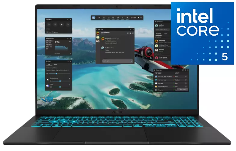 Ноутбук Asus Vivobook V16 V3607VH-RP017 16" WUXGA IPS 144Hz Intel® Core™ 5 210H/16Gb/SSD 1Tb/RTX 5050 8Gb/Black/Dos(90NB16L1-M003E0)