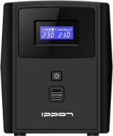 Источник бесперебойного питания Ippon Smart Power Pro II 2200, 1600VA, 1200Вт, AVR 162-290В, 6(2)хС13, управление по USB/RS-232, RJ-45, LCD