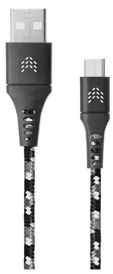 Зарядный кабель ROCKET Contact USB-A/USB-C 1м, тканевая оплётка, черный