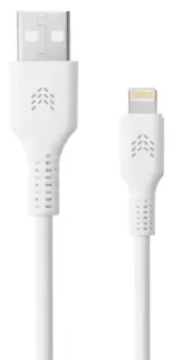 Зарядный кабель ROCKET Flex USB-A/Lightning 1м, оплётка TPE, белый