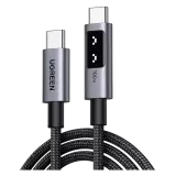 Кабель UGREEN Smart Digital Display, USB-C/USB-C, 100W, 5A, QC4.0/PD3.0, 480 Мбит/с, 1 м, L509 (35501)