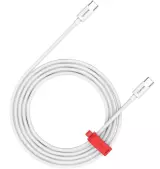 Кабель Canyon USB-C-USB-C, 100W, Braided 1.2m, White (CC100AB)