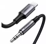 Адаптер UGREEN US315 Lightning to 3.5mm Audio Adapter Aluminium Braided, 2m, 70862