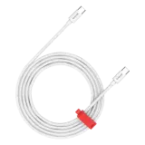 Кабель Canyon USB-C-USB-C, 100W, Braided 1.2m, White (CC100AB)