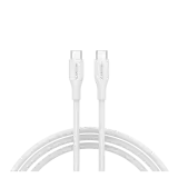 Кабель Canyon USB-C-USB-C, 60W, Silicon 1m, White (CC60SC10)