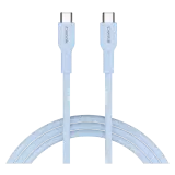 Кабель Canyon OnWire USB-C/USB-C, 60W, Color Braided 1m, Light Blue CND-CCAP60AB10LBL