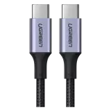Кабель UGREEN US316, USB-C/USB-C, 100W, 5A, QC4.0/PD3.0, 480 Мбит/с, 1 м, (70427) Черный
