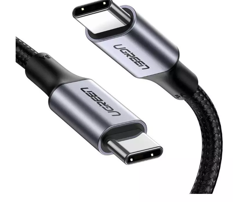 Кабель UGREEN USB C-USB C, 480Mbps, 5A, QC4.0/PD3.0, 100W, 1m, US316 (70427)