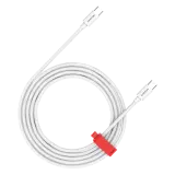 Кабель Canyon USB-C/USB-C, 100W, Braided 2m, White (CND-CC100AB20W)