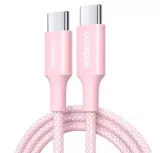 Кабель UGREEN USB- C/USB-C, 480Mbps, 5A, QC4.0/PD3.0, 100W, 1м, L502 (65251), Розовый