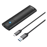 Корпус для установки M.2 SSD накопителя NVME M-Key/BM-Key USB 3.2 Gen 2 (ORICO-PWM2-G2-BK-BP)
