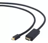 Кабель mDP-HDMI Cablexpert CC-mDP-HDMI-6, 20M/19M,  4K, позол.разъемы, 1.8м, черный, пакет