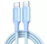 Кабель UGREEN USB-C/USB-C, 480Mbps, 5A, QC4.0/PD3.0, 100W, 1м, L502 (65253), Голубой