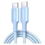 Кабель UGREEN USB-C/USB-C, 480Mbps, 5A, QC4.0/PD3.0, 100W, 1м, L502 (65253), Голубой