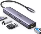 Мультифункциональный адаптер Ugreen CM475/60600 Type-C 4 в 1 Серый