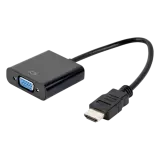 Переходник Cablexpert HDMI-VGA Cablexpert 19M/15F, провод 15см, black (A-HDMI-VGA-04)