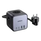 Зарядное устройство на 2C2A3 розетки, 1.8м, 65W, QC4.0/PD3.0, CD268 (60113) UGREEN