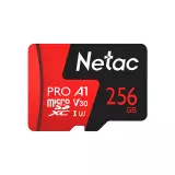 Карта памяти MicroSD, Netac P500 Extreme Pro 256GB 100MB/s Class 10,  SD Adapter