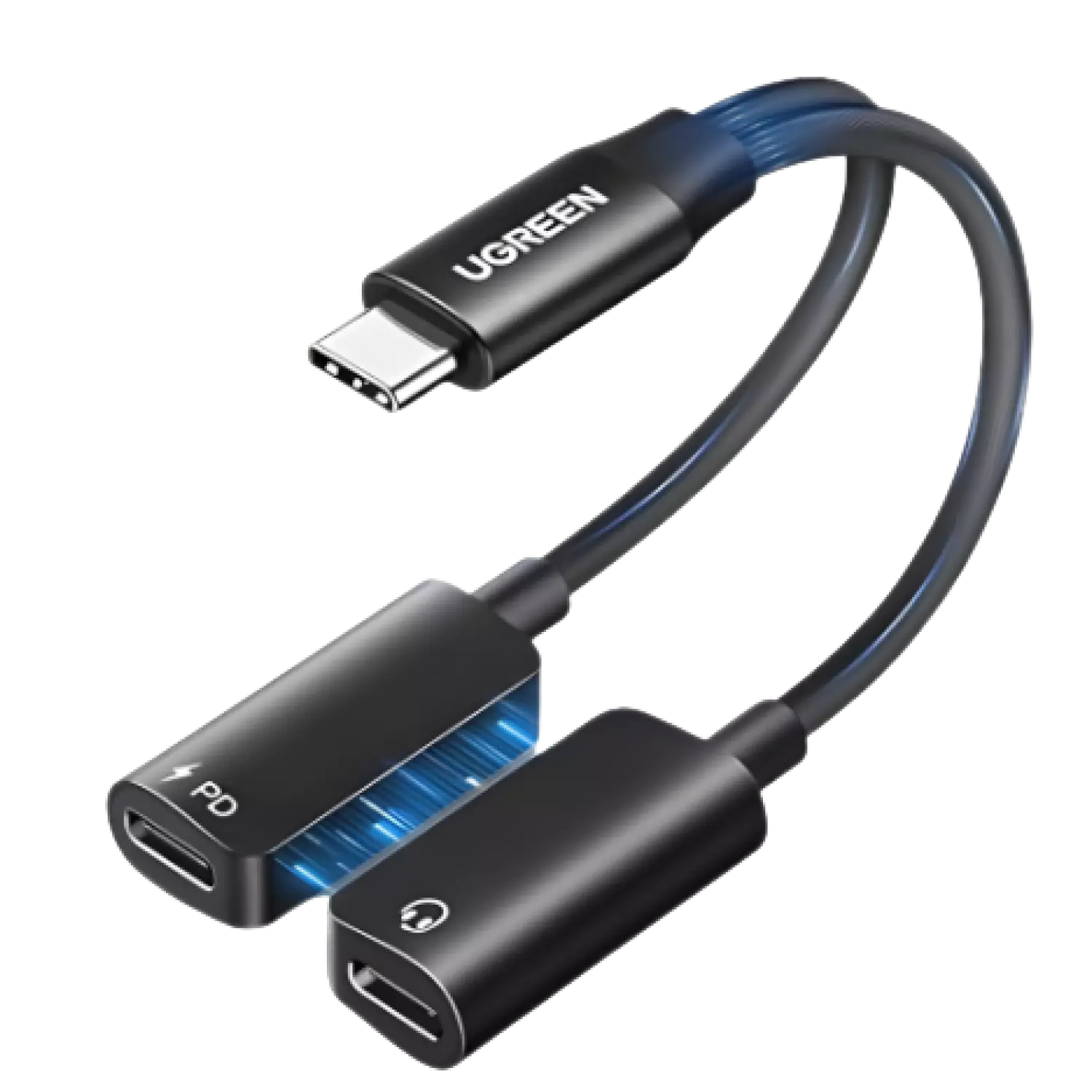 Кабель-разветвитель USB-C - 2*USB-C (для наушников и зарядного устройства) CM821 (45800) UGREEN