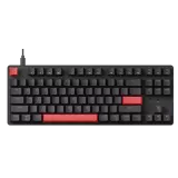Клавиатура механическая Lemokey X1 87Key, Keychron Red, USB-A, QMK/VIA, EN/KZ/RU, Red led, черный
