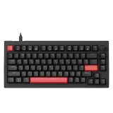 Клавиатура механическая Lemokey X4 84Key, Keychron Red, USB-A, QMK, EN/KZ/RU, Red led, черный