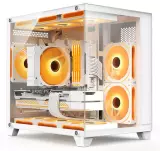 Компьютерный корпус Huntkey S920 Storm RGB, Без БП, 0.5mm, 2xUSB2.0, 1xUSB3.0, 3xARGB F, mATX, White