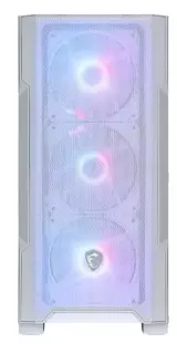 Компьютерный корпус MSI MAG FORGE M100R WHITE mATX/Mini-ITX, 2xUSB 2.0, USB 3.2, Audio, Mic, mATX