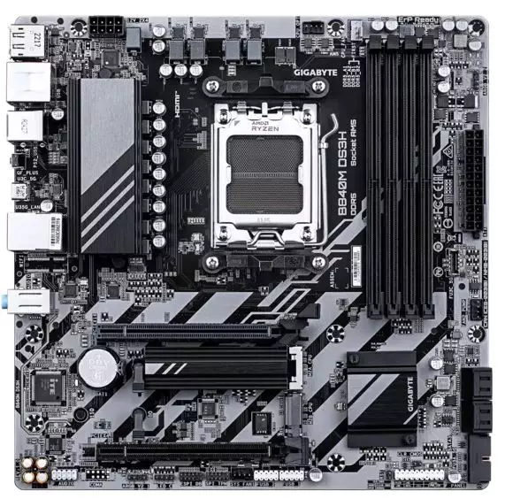 Материнская плата GIGABYTE B840M DS3H, AM5, 4xDDR5, PCIe4.0, HDMIDP, 2xM.2, 2.5Gb LAN, mATX